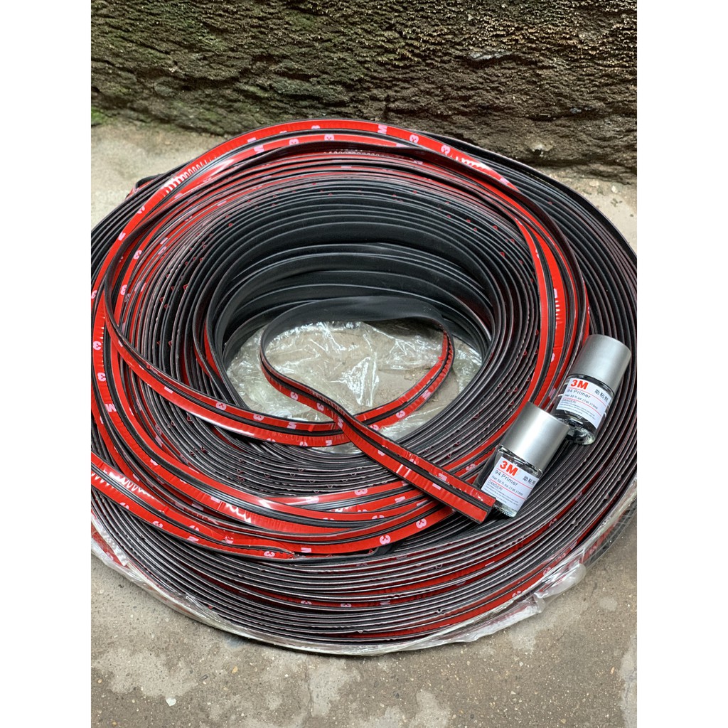 Gioăng Cao su viền cửa kính ngoài chống gió cho xe hơi - dài 2m + 02 Lọ keo trợ dính