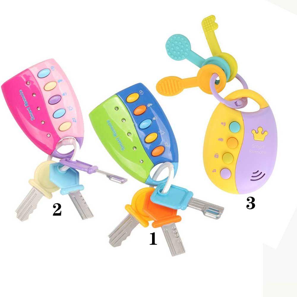 SUSANS Móc Khóa Xe Hơi Có Nhạc Và Đèn Flash Nhiều Màu Sắc Dễ Thương Cho Bé