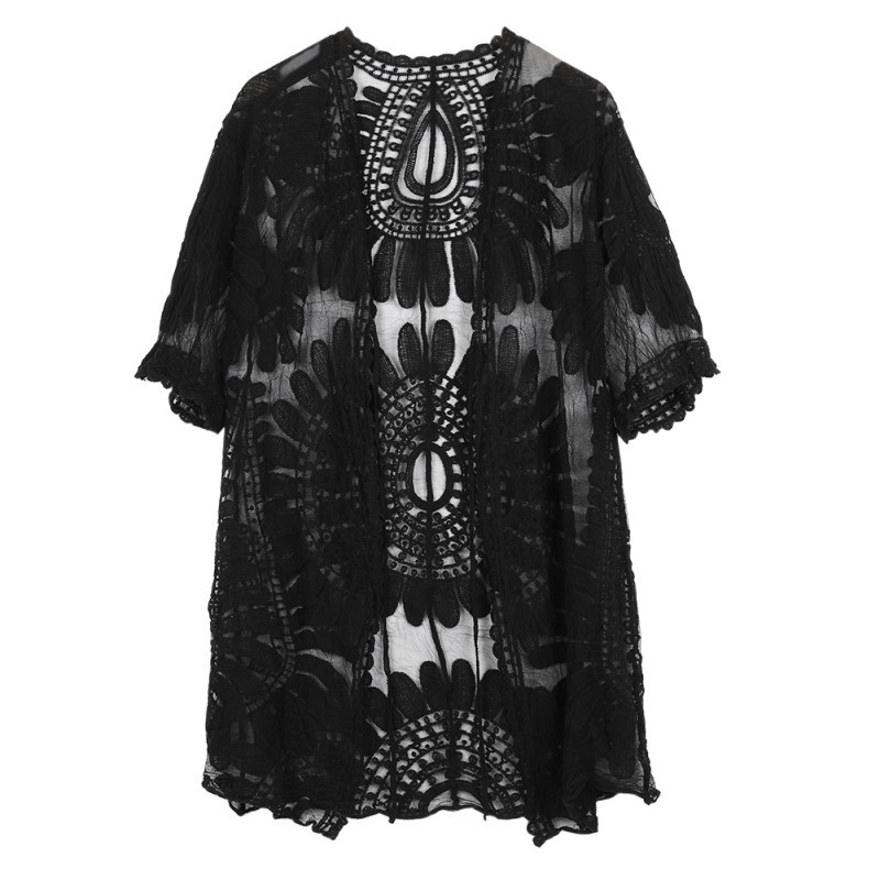 Áo khoác ren dài tay chống nắng khi đi biển | BigBuy360 - bigbuy360.vn