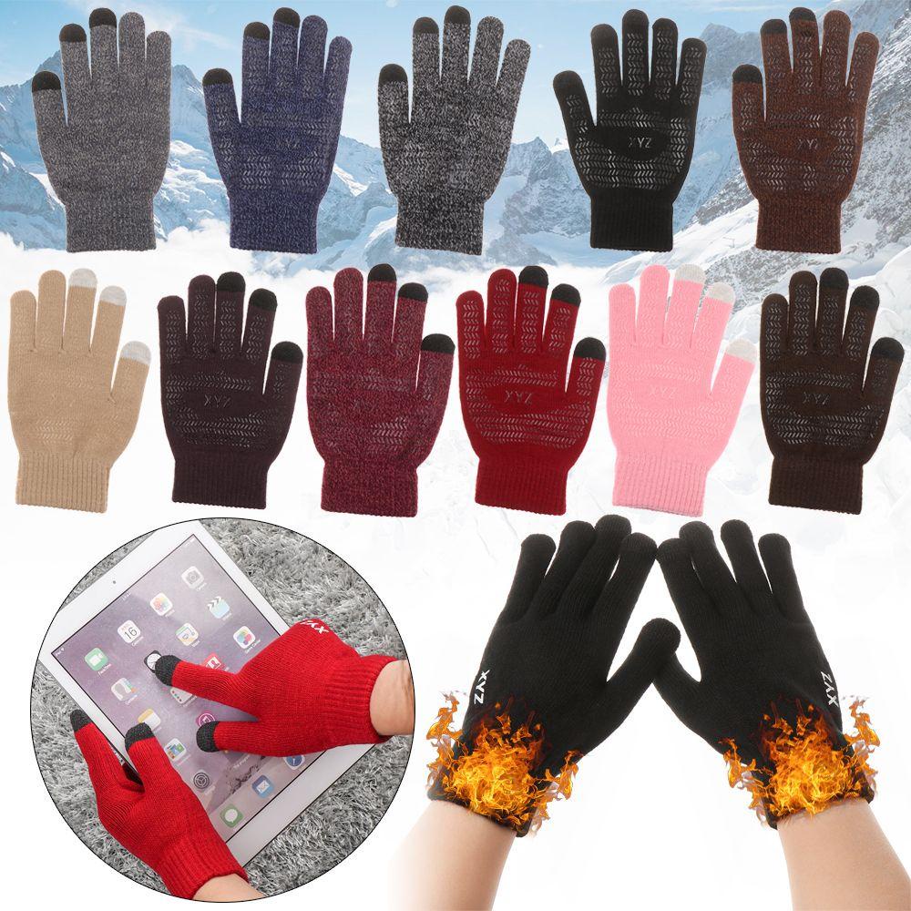 PEARLVN 1 Đôi Găng Tay Giữ Ấm Cảm Ứng Màn Hình Dành Cho Nam Nữ