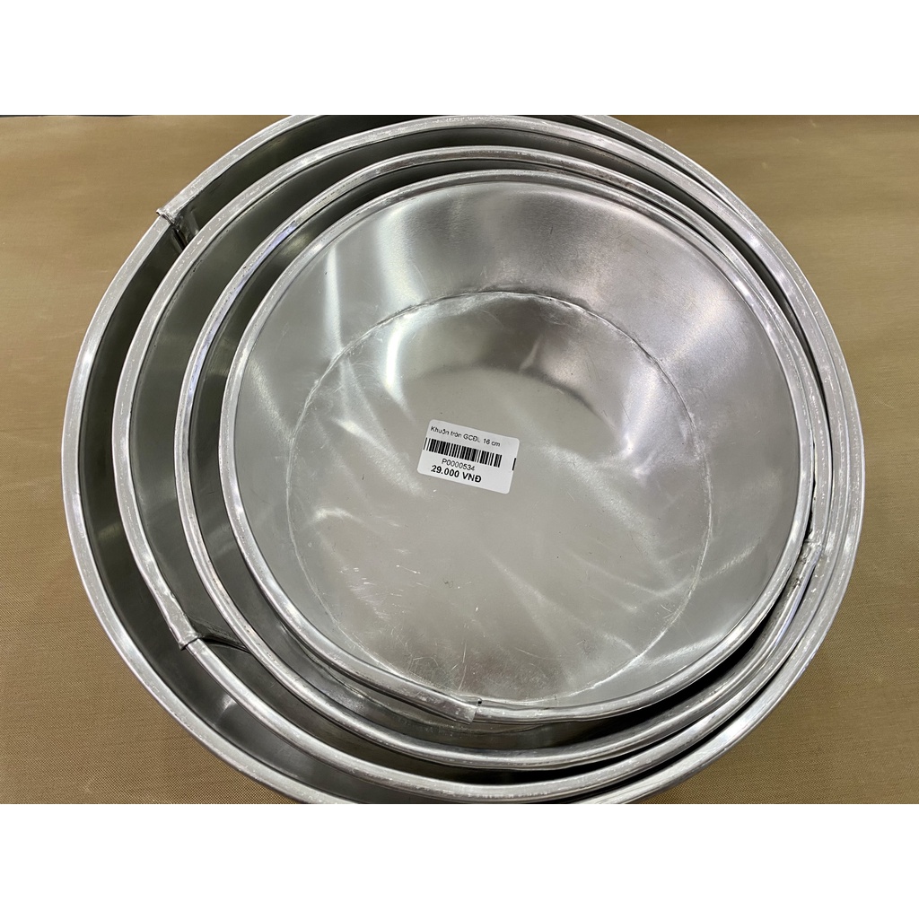 khuôn tròn nhôm đế liền