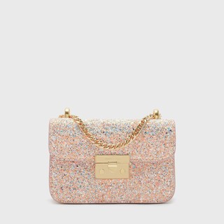 Túi xách CharlsKeth màu hồng ánh kim CK021 (hàng xuất dư)