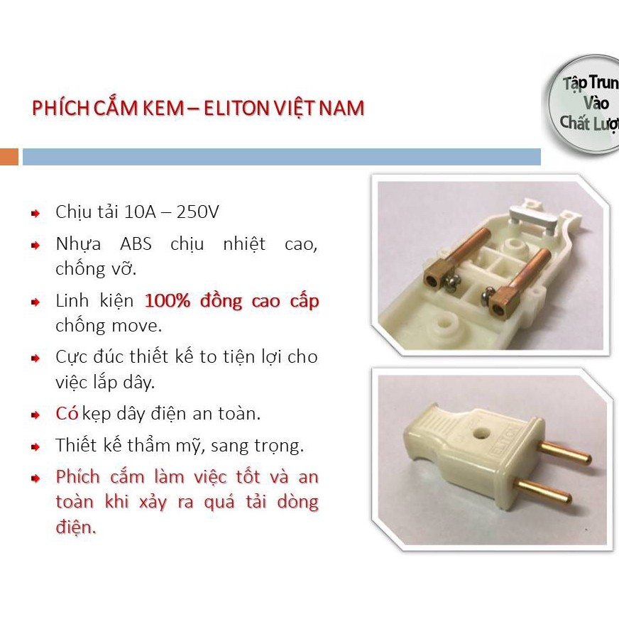 [ELITON] Phích Cắm Tròn (Hàng Thông Dụng)