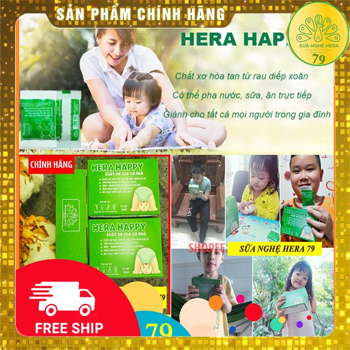 [Hỗ trợ điều trị táo bón tại nhà] Combo 2 hộp Chất xơ hòa tan Hera Happy [CHÍNH HÃNG-FREESHIP] | BigBuy360 - bigbuy360.vn