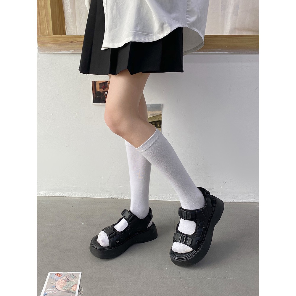 SANDAN NARY ĐẾ BÁNH MÌ  , GIÀY SANDAN ULZZANG QUAI NGANG ĐẾ 4CM