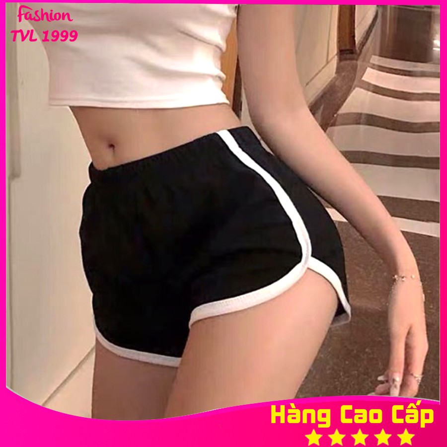 Quần đùi nữ TVL1999, Quần short thun nữ kiểu dáng thể thao co dãn 4 chiều chất liệu mềm mại đem lại cảm giác thoải mái