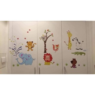 decal dán tường voi phun