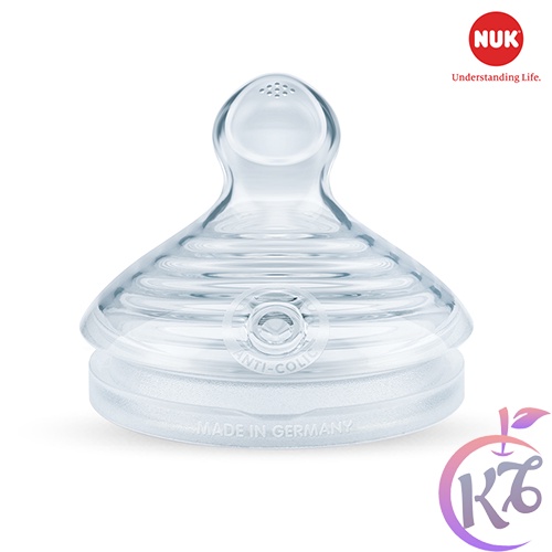 Bộ 2 Núm ty thay bình sữa NUK Nature Sense Silicone cổ rộng size 2L - 2 cái/vỹ - NU21504 (6-18 tháng