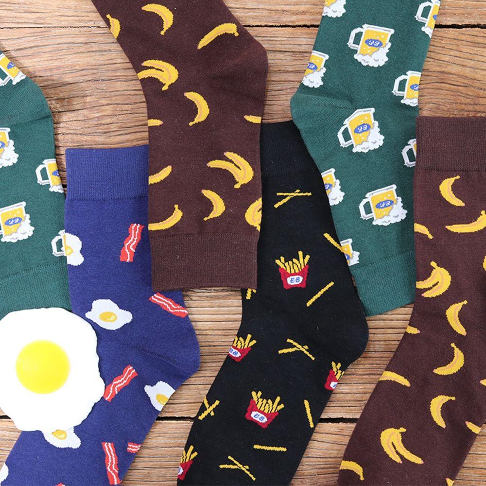 Vớ Cotton Unisex Họa Tiết Trái Cây Mới Lạ