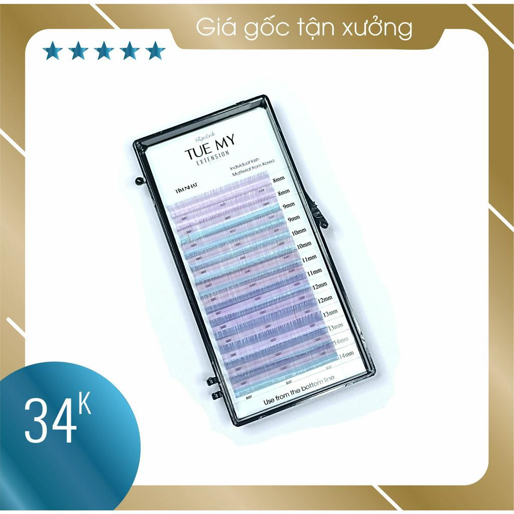 Tím Nhạt - Mi Lụa Màu Classic 0.07 Mix Size (14 Line)