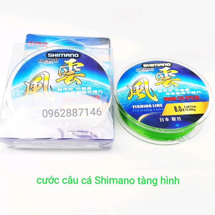 cước câu cá shimano super 100m tàng hình