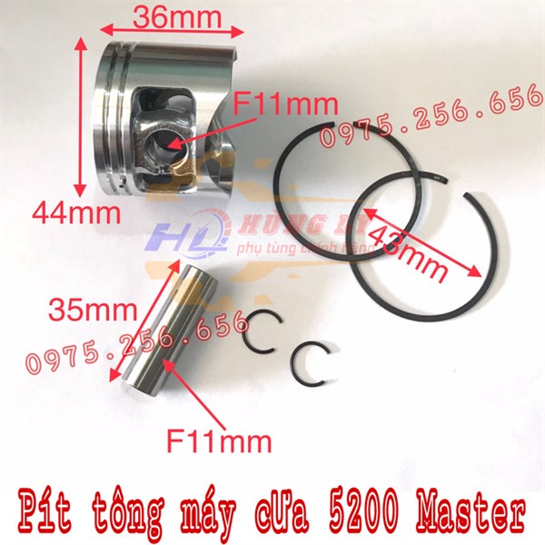 Pít Tông máy Cưa 5200 Master phụ tùng máy cưa phụ tùng máy nông nghiệp phụ tùng Hùng Lỳ