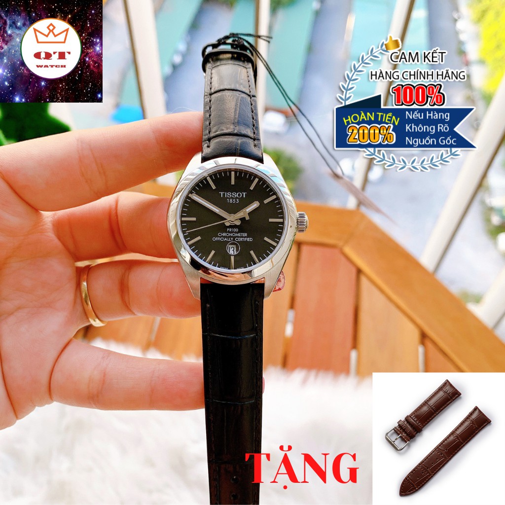 Đồng Hồ Nữ TISSOT PR100 T101.251.16.051.00 - Máy Quartz Pin Thụy Sĩ - Kính Sapphire Chính Hãng Tặng Dây Da Cao Cấp