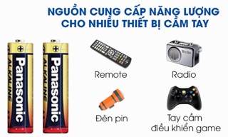 Vỉ 2 viên Panasonic Alkaline AAA/ AA