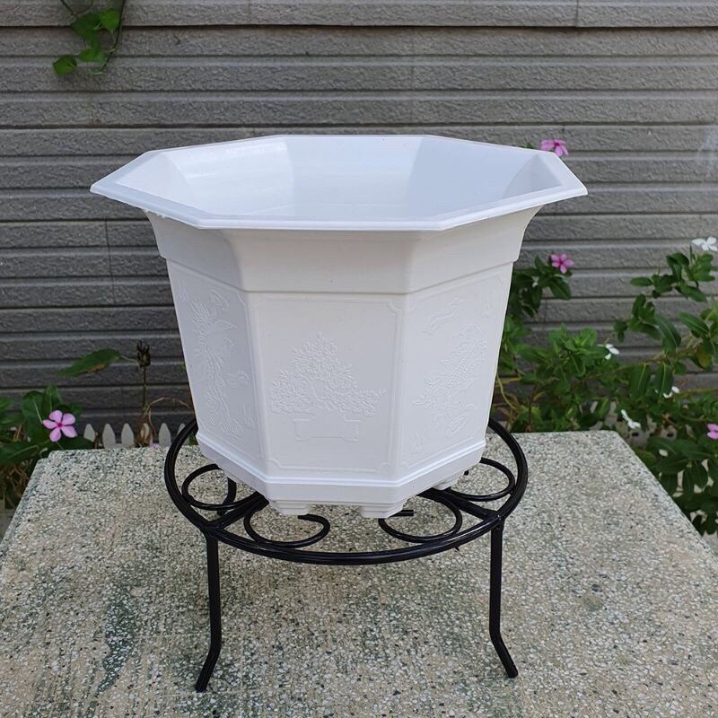 Kệ sắt tròn đặc sơn tĩnh điện kê đặt chậu hoa ĐK 21cm_Đôn sắt nâng kê chậu cây, hàng đẹp và sẵn kho