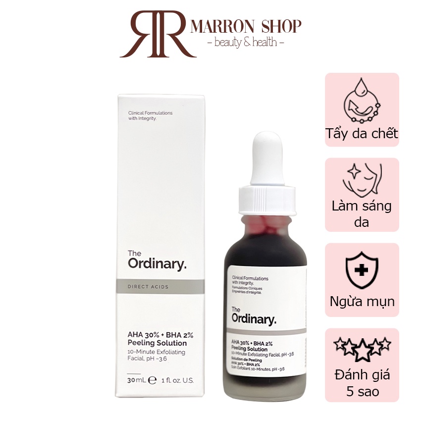 Tinh chất The Ordinary tẩy tế bào chết, cải thiện da AHA 30% BHA 2% Peeling Solution 30ml