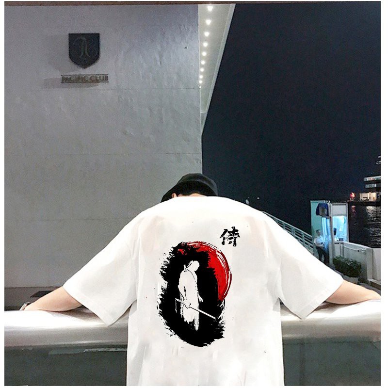 Áo thun unisex độc lạ Samurai form rộng vải dày mịn 2019T1805