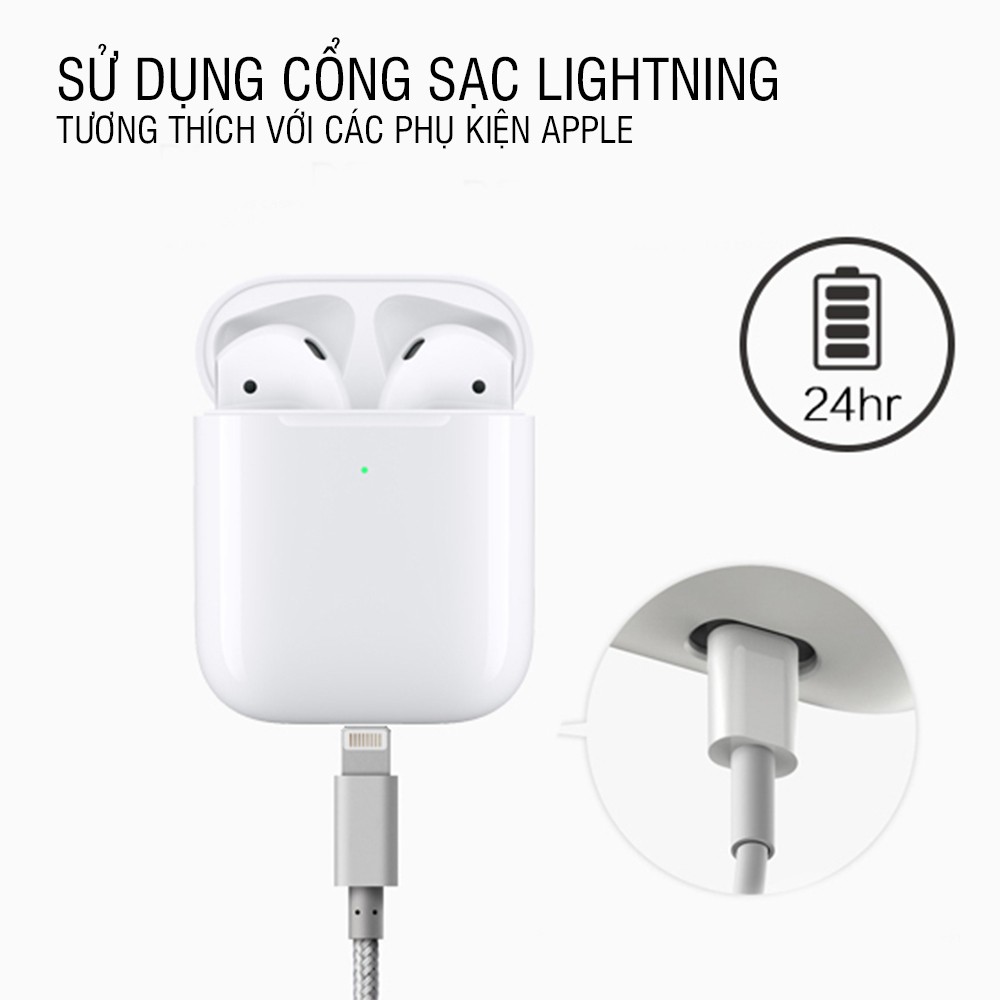 Tai nghe Airpods 2, Airpods Pro Bluetooth 5.0 - Sạc Không Dây - Cảm biến tháo tai dừng nhạc, pin 5h, Bảo hành 1 đổi 1