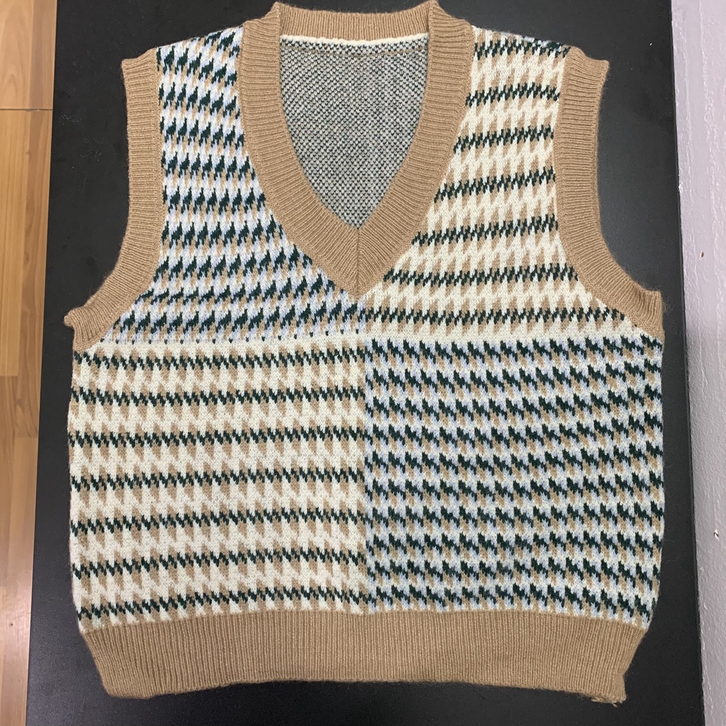 Áo gile len nữ Gamyy họa tiết thổ cẩm cá tính phong cách Hàn Quốc | BigBuy360 - bigbuy360.vn