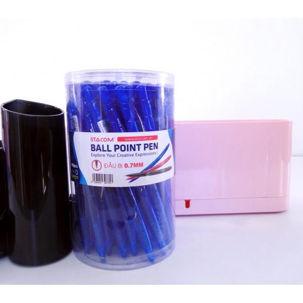 ( 1 Hộp 50 Cây ) BP1017 Ngòi 0.7mm Stacom ( Mực Xanh ) Camshop