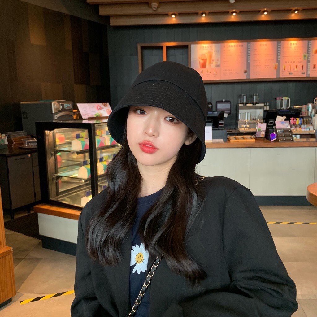 Nón bucket vành cụp mũ trơn nhiều màu phong cách Ulzzang Unisex