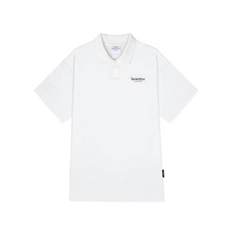 Áo thun polo levent mini logo -Black/white