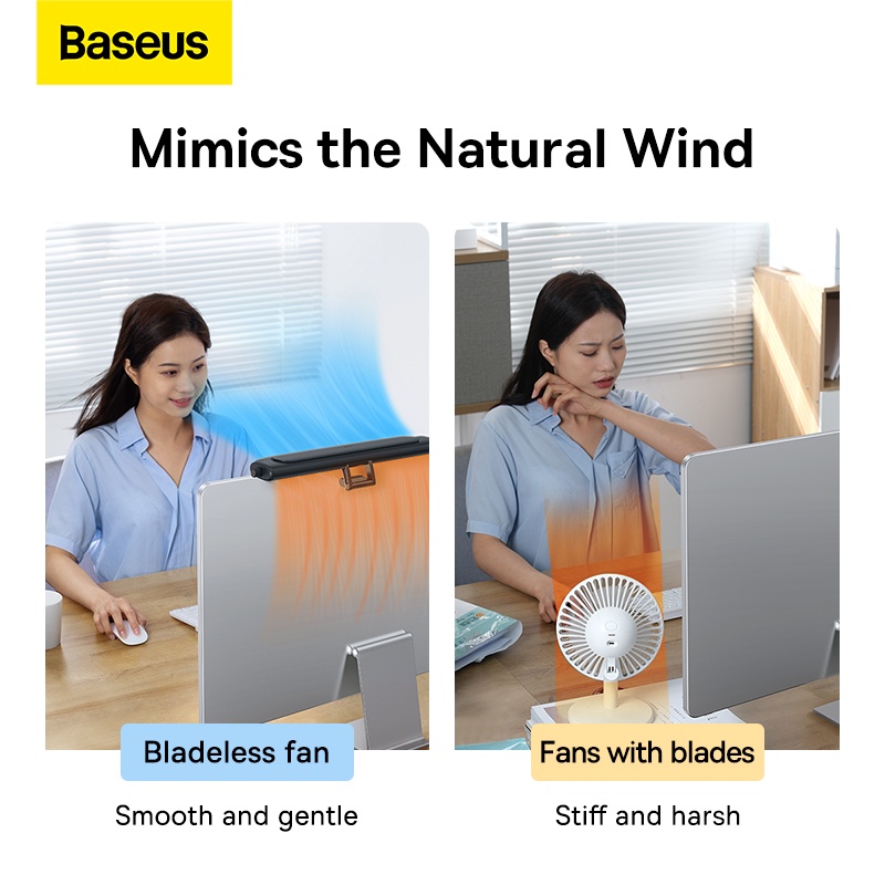 Quạt Gắn Màn Hình Kiêm Để Bàn Baseus Refreshing Monitor Cll.P-On & Stand-Up Desk Fan