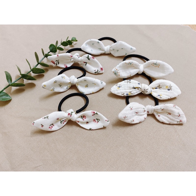 Dây cột tóc, buộc tóc nơ Handmade