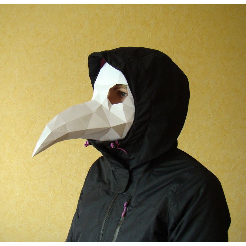 Mô hình giấy _ Mặt nạ Plague Doctor