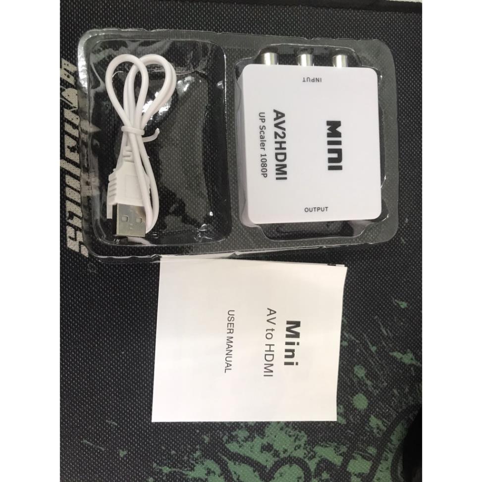 Bộ chuyển AV sang HDMI, chuyển từ cổng av ra cổng hdmi bảo hành 6 tháng. Home.mall