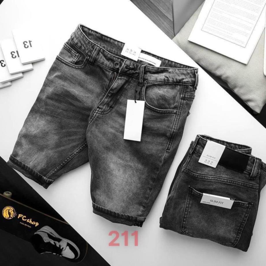 Quần Short Jean Nam Đẹp Chất Bò Co Giãn Cao Cấp, Quần Ngố rách Mẫu Mới Phong Cách Hàn Quốc Q211 ! ⚡