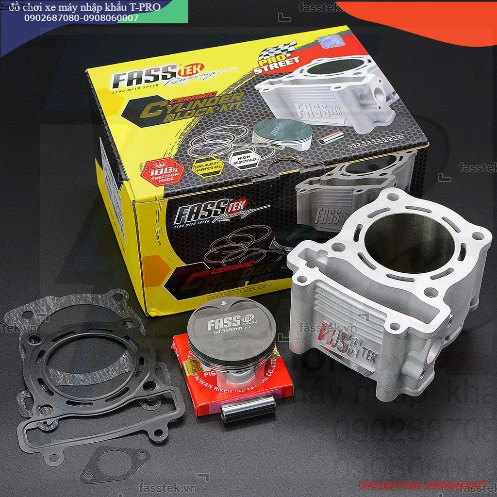 Bộ nòng kính trái nén Fasstek Racing 65mm V2 cho Exciter (THẾ HỆ MỚI)
