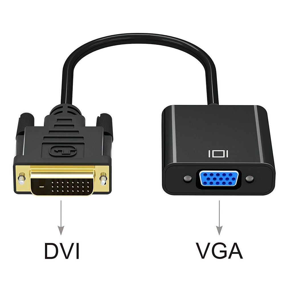 DG 1080P DVI-D to VGA Adapter Cable 24+1 25 Pin DVI Male to 15 Pin VGA Female Video Converter Connector