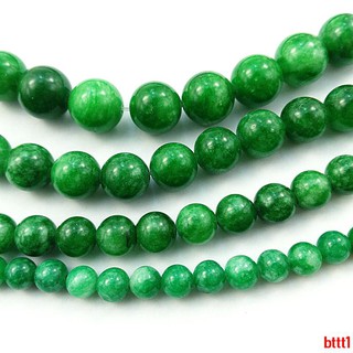 Chuỗi Hạt Đá Chalcedony Màu Xanh Lá Dùng Làm Trang Sức Thủ Công