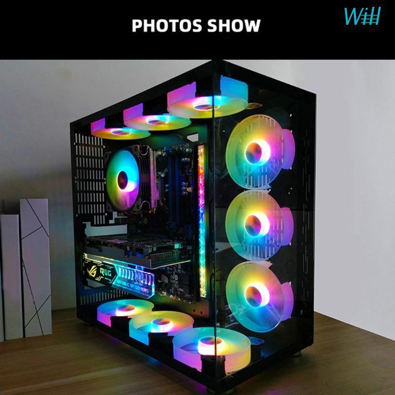 Quạt Làm Mát Yuhuan 140 RGB 6Pin Không Gây Tiếng Ồn Cho Máy Tính Bàn