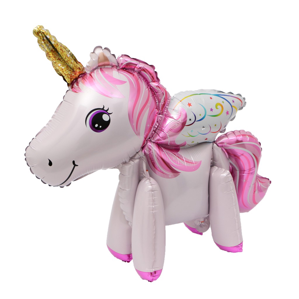 Bong bóng hình ngựa một sừng dễ thương dùng trang trí tiệc