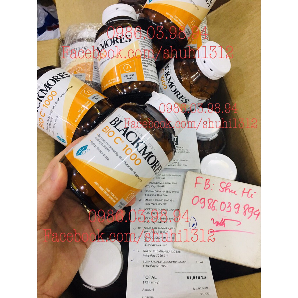 (Mẫu mới) Vitamin C Bio C Blackmores 1000mg 150 viên Úc đủ bill Chemist | BigBuy360 - bigbuy360.vn