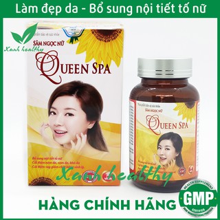 Sâm ngọc nữ Queen Spa - Hộp lọ 30 viên Giúp đẹp da thành phần 100% thảo dược thiên nhiên Hàng chính hãng
