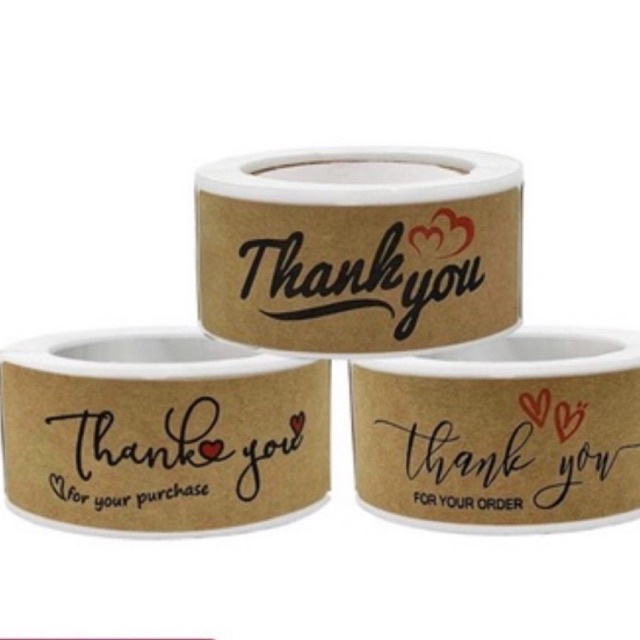 TEM_Tem dán chữ " Thank you" >