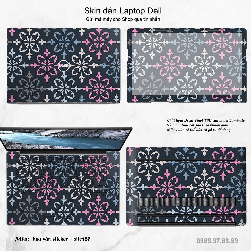 Skin dán Laptop Dell in hình Hoa văn sticker nhiều mẫu 31 (inbox mã máy cho Shop)