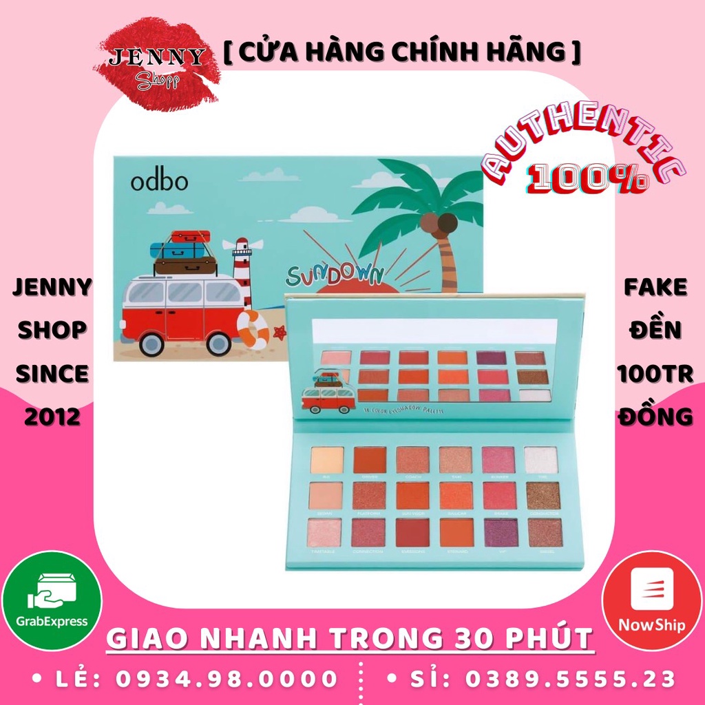 Bảng Phấn Mắt 18 Ô Odbo Sundown 18 Color Eyeshadow Palette