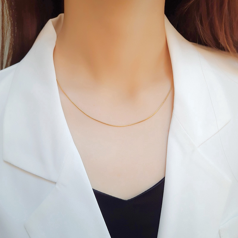 Vnox Vòng Cổ Choker Kiểu Da Rắn Mạ Vàng