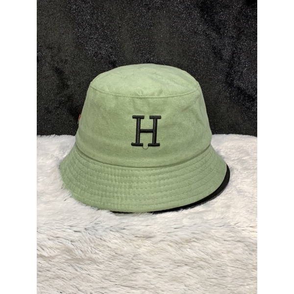 MŨ BUCKET NHUNG THÊU H - BUCKET THÊU H