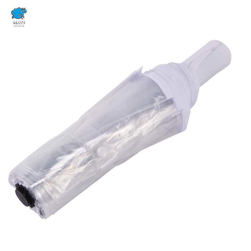 Dù trong suốt gấp gọn tự động viền trắng
