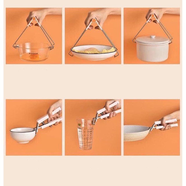 [Set 06 món ] Dụng cụ gắp đồ nóng - Dụng cụ cầm đồ nóng - Dụng cụ kẹp gắp đồ nóng