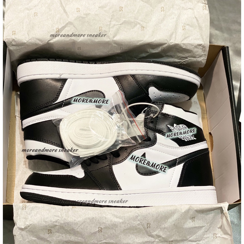 [More&More] Giày Sneaker JD 1 High "Twist" Panda Đen Trắng x OG chất lượng nguyên bản MS2245 | BigBuy360 - bigbuy360.vn