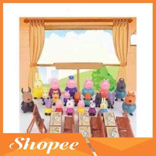 Bộ đồ chơi lớp học peppa pig 21 con siêu hot