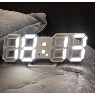 Đồng hồ đèn LED 3D treo tường để bàn phong cách Hàn Quốc sáng đẹp decor phòng ngủ.