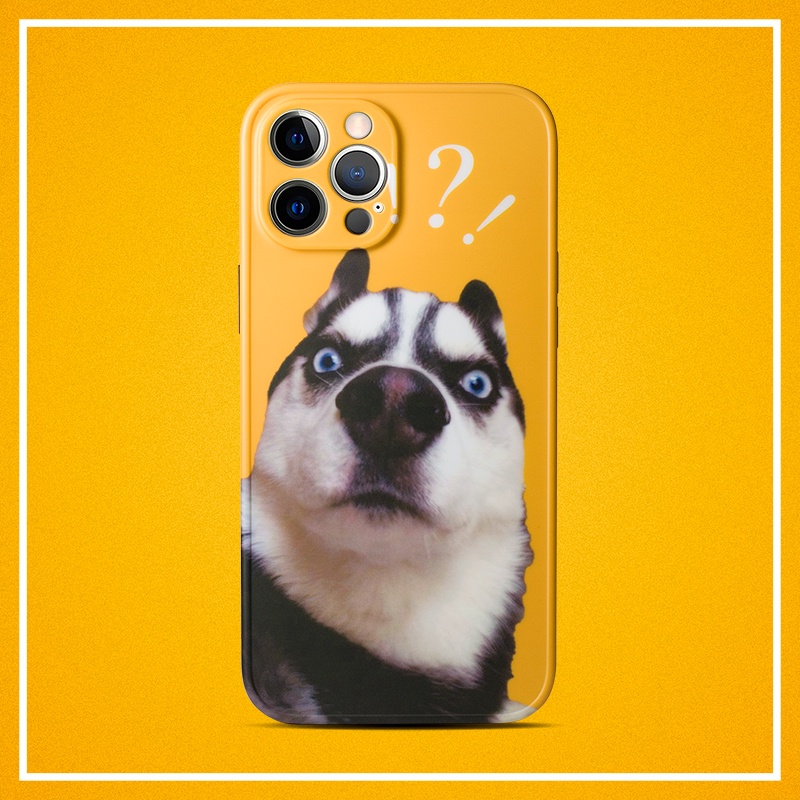 Ốp Điện Thoại TPU silicon Họa Tiết Cún husky Dành Cho iPhone 13 Pro Max 11 12 XR XsMax