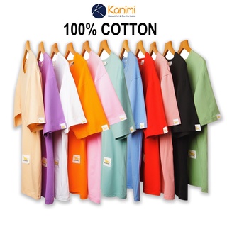 Áo thun trơn Unisex chất đẹp nhất ngành - áo phông trơn nam nữ form rộng chất 100% cotton Kanimi 45-80kg